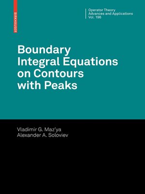cover image of Boundary Integral Equations on Contours with Peaks